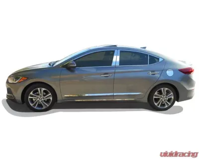 Quality Automotive Accessories 20-Piece Stainless Steel Window Trim Package Hyundai Elantra 4-Door Sedan 2017-2020 - WP17341