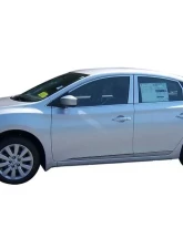Quality Automotive Accessories 4-Piece Stainless Steel Window Trim Package Nissan Sentra 4-Door Sedan 2013-2019                                     - WP13576 - Image 2