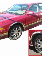Quality Automotive Accessories 4-Piece Molded Stainless Steel Wheel Well Fender Trim Molding Buick LeSabre 4-Door Sedan 2000-2005                                     - WZ40565 - Image 3