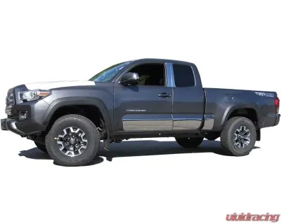 Quality Automotive Accessories 2-Piece Stainless Steel Sliding Rear Window Trim Accents Toyota Tacoma 4-Door Double Cab Limited TRD Pro TRD Sport TRD OffRoad 2016-2022 - RW16176