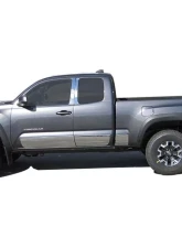 Quality Automotive Accessories 2-Piece Stainless Steel Sliding Rear Window Trim Accents Toyota Tacoma 4-Door Double Cab Limited TRD Pro TRD Sport TRD OffRoad 2016-2022                                     - RW16176 - Image 6