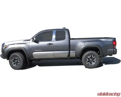 Quality Automotive Accessories 2-Piece Stainless Steel Sliding Rear Window Trim Accents Toyota Tacoma 4-Door Double Cab Limited TRD Pro TRD Sport TRD OffRoad 2016-2022 - RW16176