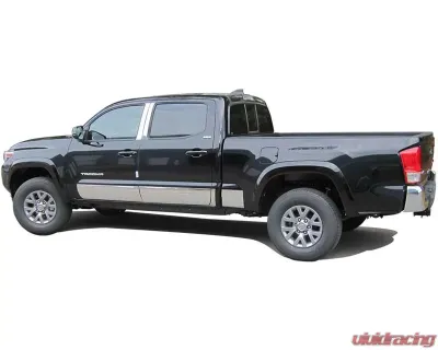 Quality Automotive Accessories 2-Piece Stainless Steel Sliding Rear Window Trim Accents Toyota Tacoma 4-Door Double Cab Limited TRD Pro TRD Sport TRD OffRoad 2016-2022 - RW16176