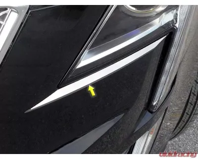 Quality Automotive Accessories 2-Piece Stainless Steel Head Light Accent Trim Cadillac XT5 4-Door SUV 2017-2022 - HL57260