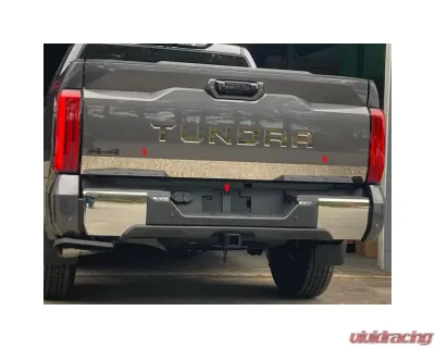 Quality Automotive Accessories Stainless Steel Tailgate Accent Trim 1-Piece  Toyota Tundra 2022-2024 - RT72145