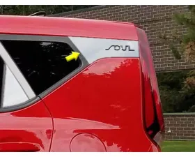 Quality Automotive Accessories 4-Piece Stainless Steel Rear Window Trim Kia Soul 4-Door SUV 2020-2022