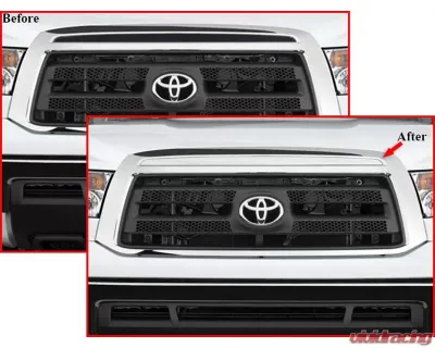 Quality Automotive Accessories 1-Piece Stainless Steel Front Grille Accent Trim Toyota Tundra 2-Door 4-Door 2010-2013 - SG10145