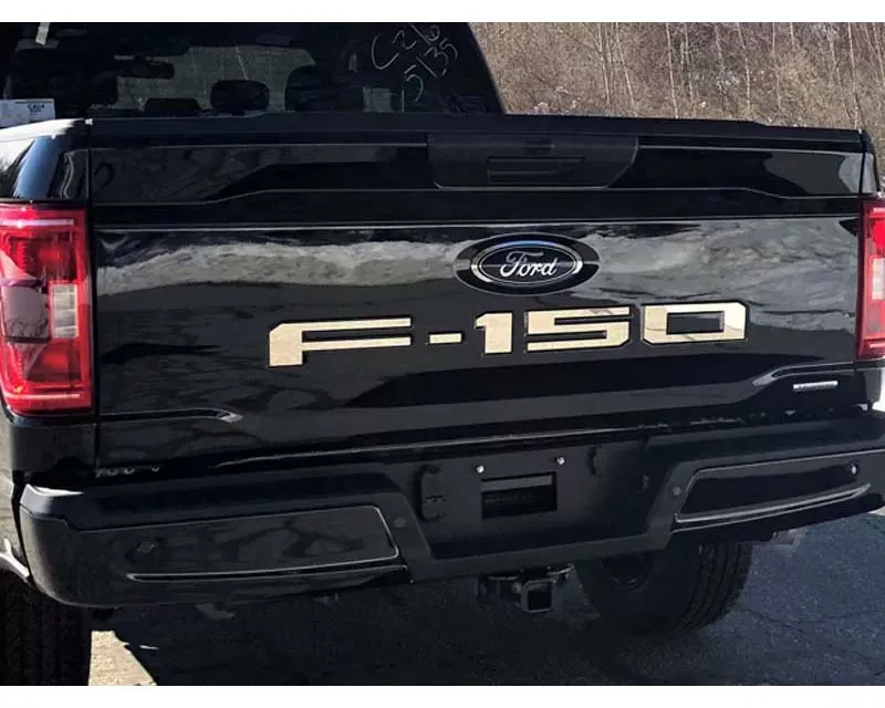 Quality Automotive Accessories 5-Piece Stainless Steel "F-150" Tailgate Letter Inserts Ford F-150 2-Door 4-Door 2021-2022 - SGR61308
