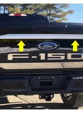 Quality Automotive Accessories 2-Piece Stainless Steel Trunk Hatch Accent Trim Ford F-150 4-Door Crew Cab 6.5' bed 2021-2022                                     - TP61308 - Image 3