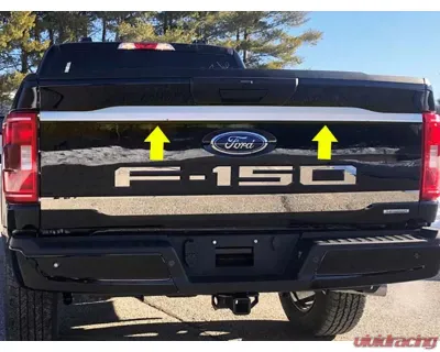 Quality Automotive Accessories 2-Piece Stainless Steel Trunk Hatch Accent Trim Ford F-150 4-Door Crew Cab 6.5' bed 2021-2022 - TP61308