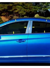 Quality Automotive Accessories 20-Piece Stainless Steel Window Trim Package Hyundai Elantra 4-Door Sedan 2017-2020                                     - WP17341 - Image 5
