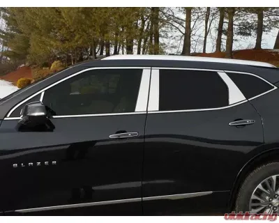 Quality Automotive Accessories 18-Piece Stainless Steel Window Trim Package Chevrolet Blazer 4-Door SUV 2019-2022 - WP59140