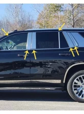 Quality Automotive Accessories 22-Piece Stainless Steel Window Trim Package Chevrolet Tahoe 4-Door SUV 2021-2022                                     - WP61190 - Image 3