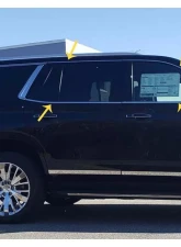 Quality Automotive Accessories 10-Piece Stainless Steel Window Trim Package Chevrolet Tahoe 4-Door SUV 2021-2022                                     - WP61191 - Image 3