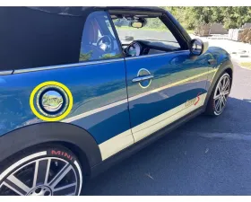 Quality Automotive Accessories Stainless Gas Cap Door Trim 1-Piece  Mini Cooper 2018-2023