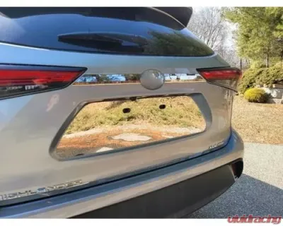 Quality Automotive Accessories Stainless Steel License Bar, Above plate accent Trim 1-Piece  Toyota Highlander 2020-2023 - LB70110