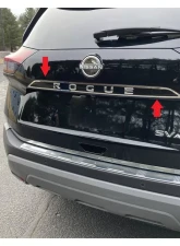 Quality Automotive Accessories Stainless Steel Rear License Trim 1-Piece Nissan Rogue 2021-2023                                     - LB71535 - Image 4