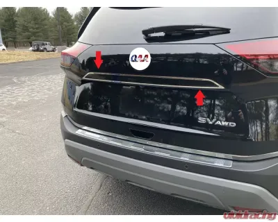 Quality Automotive Accessories Stainless Steel Rear License Trim 1-Piece Nissan Rogue 2021-2023 - LB71535