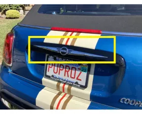 Quality Automotive Accessories Stainless Rear License Trim 2-Piece  Mini Cooper 2-door Convertible 2018-2022