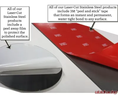 Quality Automotive Accessories Stainless Steel Lower Accent Trim on cladding Kit Nissan Rogue 2021-2023 - TH71535