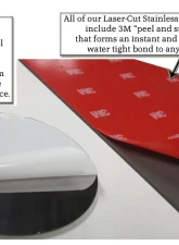 Quality Automotive Accessories Stainless Gas Cap Door Trim 1-Piece  Mini Cooper 2018-2023                                     - GC72880 - Image 3