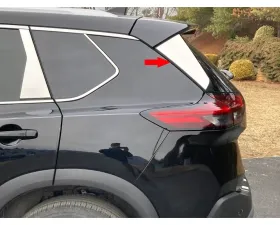 Quality Automotive Accessories Stainless Steel Rear Window Trim 2-Piece Nissan Rogue 2021-2023