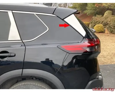 Quality Automotive Accessories Stainless Steel Rear Window Trim 2-Piece Nissan Rogue 2021-2023 - RW71535