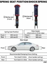 Buddy Club Sport Spec Damper Coilovers Kit Honda Accord | Acura TSX 2008-2013                                     - BC02-SSHCP3 - Image 6