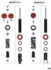 Buddy Club Sport Spec Damper Coilovers Kit Honda Accord | Acura TSX 2008-2013                                     - BC02-SSHCP3 - Image 7