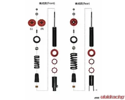 Buddy Club Sport Spec Damper Coilovers Kit Honda Accord | Acura TSX 2008-2013 - BC02-SSHCP3