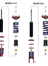 Buddy Club Sport Spec Damper Coilovers Kit EG/EK/DC2 Honda Civic | Acura Integra 1992-2001                                     - BC02-SSHEG - Image 5