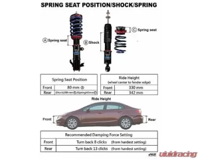 Buddy Club Sport Spec Damper Coilovers Kit Honda Civic Si 2012-2013 - BC02-SSHFB4