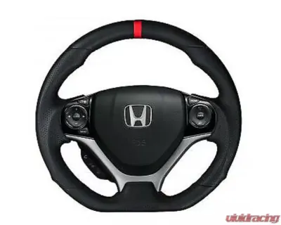 Buddy Club Sport Time Attack (RED) Leather Steering Wheel Honda Civic 2012-2015 - BC08-RSSWFB-RL