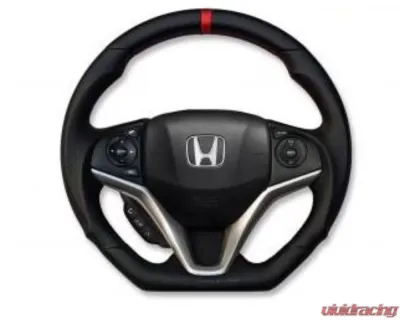 Buddy Club Sport Leather Steering Wheel Honda Fit | HR-V 2015-2022 - BC08-RSSWGK-L