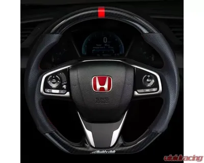 Buddy Club Sport Leather Steering Wheel Honda CR-V 2017-2018 - BC08-RSSWRW-L
