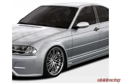 1999-2005 BMW 3 Series E46 4DR Duraflex I-Design Wide Body Front Fender Flares - 2 Piece - 119525