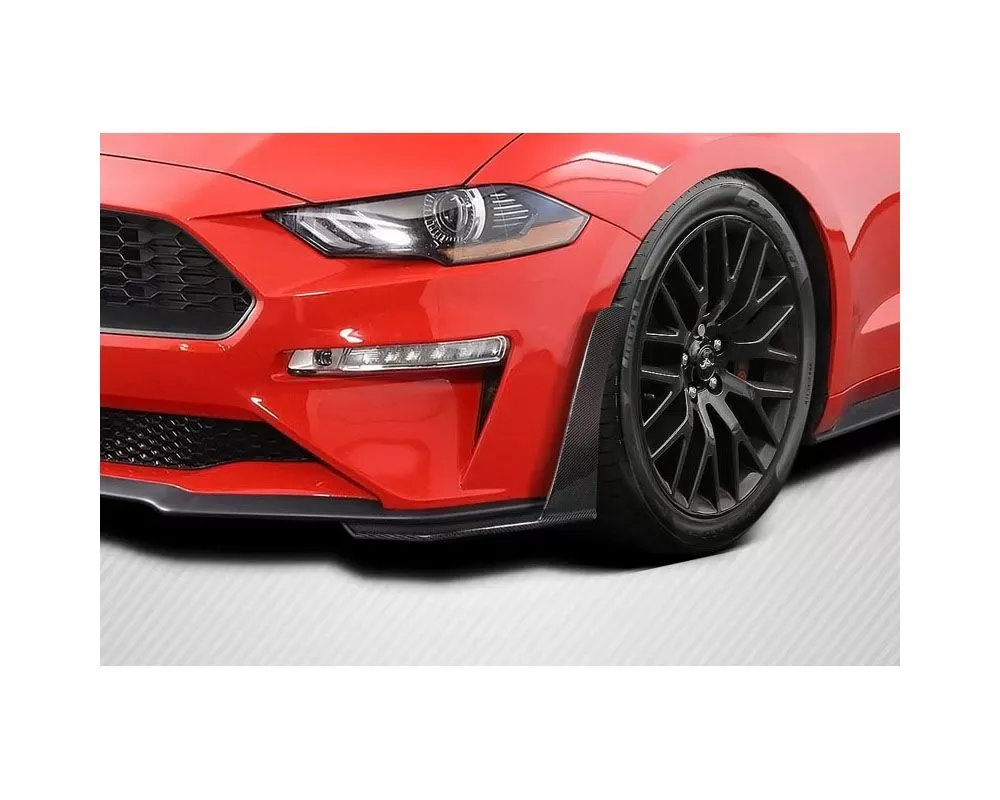 2018-2023 Ford Mustang Carbon Creations Z1 Front Lip Spoiler Air Dam - 2 Pieces ( Non performance model ) - 116733