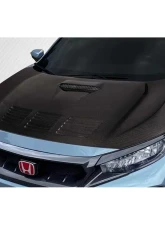 2017-2021 Honda Civic TypeR Carbon Creations EVS Hood - 1 Piece                                     - 116758 - Image 2