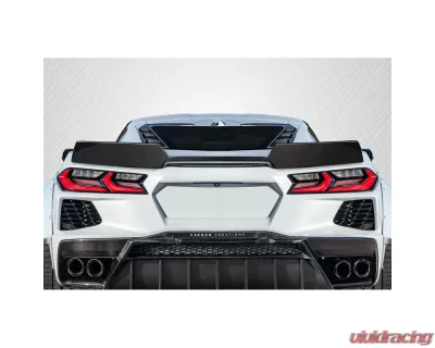 2020-2024 Chevrolet Corvette C8 Carbon Creations Gran Veloce Wicker Bill Rear Wing Spoiler - 1 Piece - 116838