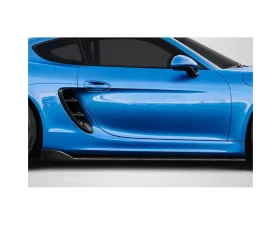 2014-2016 Porsche 981 Cayman Carbon Creations Motox Side Skirt Rocker Panel Splitters - 2 Pieces