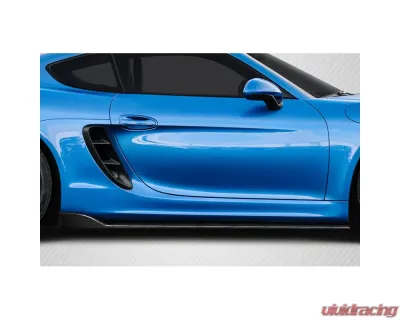 2014-2016 Porsche 981 Cayman Carbon Creations Motox Side Skirt Rocker Panel Splitters - 2 Pieces - 116916