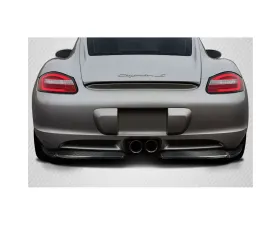 2006-2010 Porsche Cayman Carbon Creations Motox Rear Lip Spoiler Air Dam - 2 Pieces