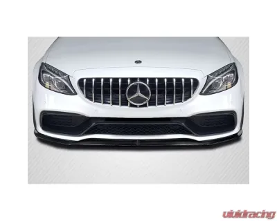 2015-2018 Mercedes Benz W205 C-Class / 2016-2018 Mercedes Benz C43 AMG Carbon Creations Power Front Lip Spoiler Air Dam - 1 Piece - 117155
