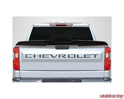 2019-2023 Chevrolet Silverado Carbon Creations Tornado Rear Tailgate Wing Spoiler - 3 Pieces - 117161