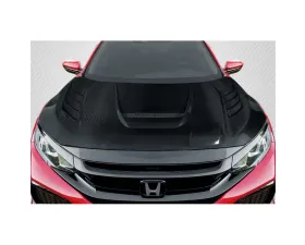 2016-2021 Honda Civic Carbon Creations Time Attack Hood - 1 Piece