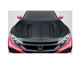 2016-2021 Honda Civic Carbon Creations Broman Hood - 1 Piece