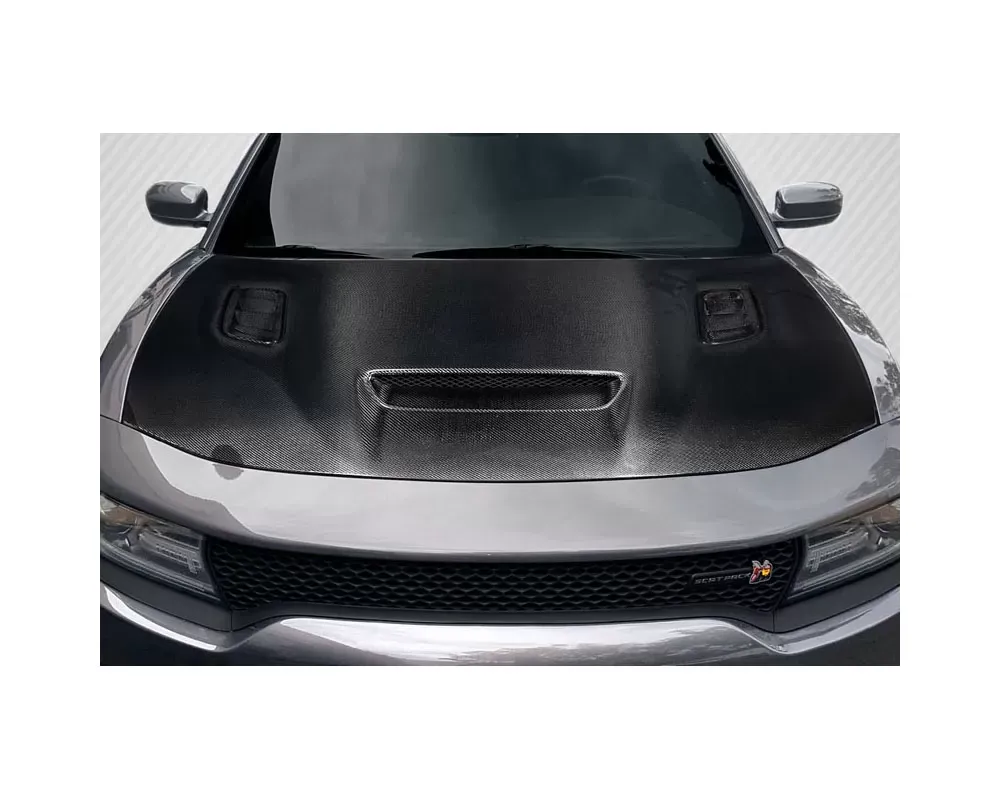 2015-2023 Dodge Charger Carbon Creations Hellcat Redeye Look Hood - 2 Pieces - 117821