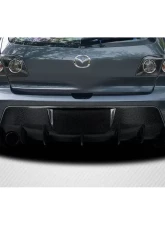 2004-2009 Mazda Mazdaspeed 3 Carbon Creations Corkscrew Rear Diffuser - 1 Piece                                     - 117943 - Image 4