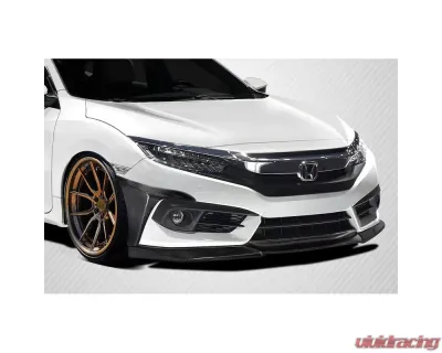 2016-2018 Honda Civic 2DR 4DR Carbon Creations Yoka Front Lip Spoiler Air Dam - 3 Pieces - 117945