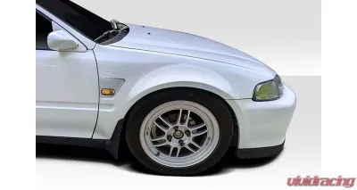 1992-1995 Honda Civic HB Duraflex Suzuka Front Fenders - 2 Piece - 118593